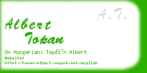 albert topan business card